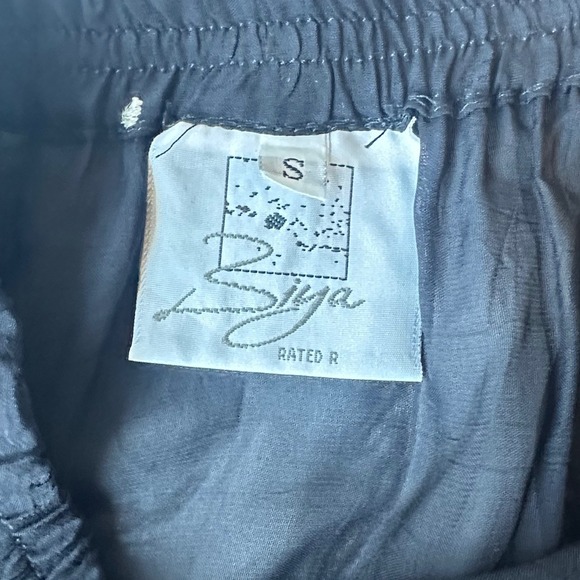 Vtg Biya Johnny Was Sheer Embroidered Midi Skirt Black Boho Y2K Festival Size S - Picture 4 of 6